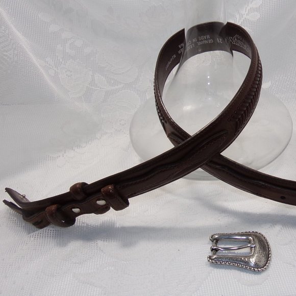 Nocona Western Mens Belt Leather Top Hand Ranger Brown N2476802 SIZE 28 - Picture 6 of 16